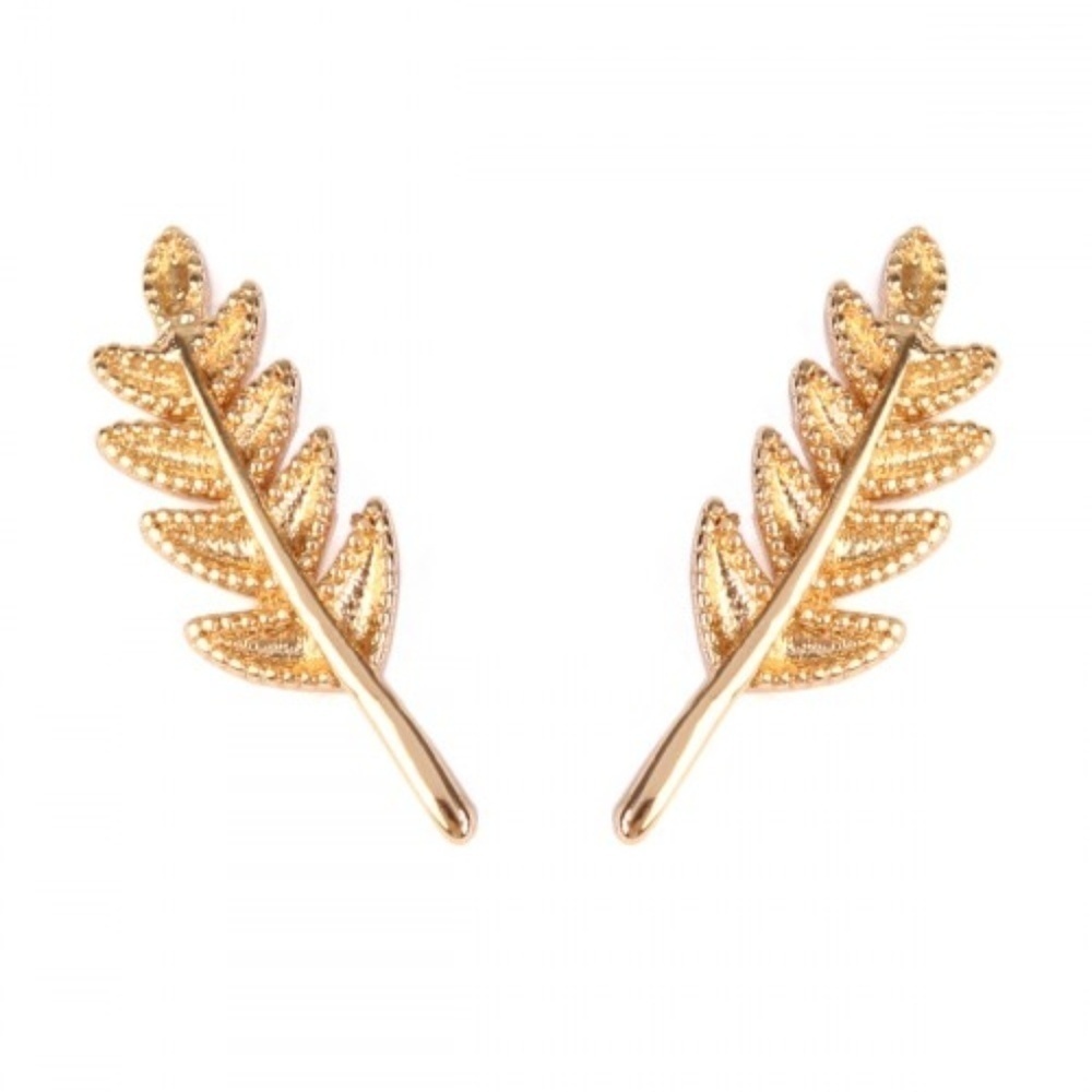 Golden Leaf Women's Earrings